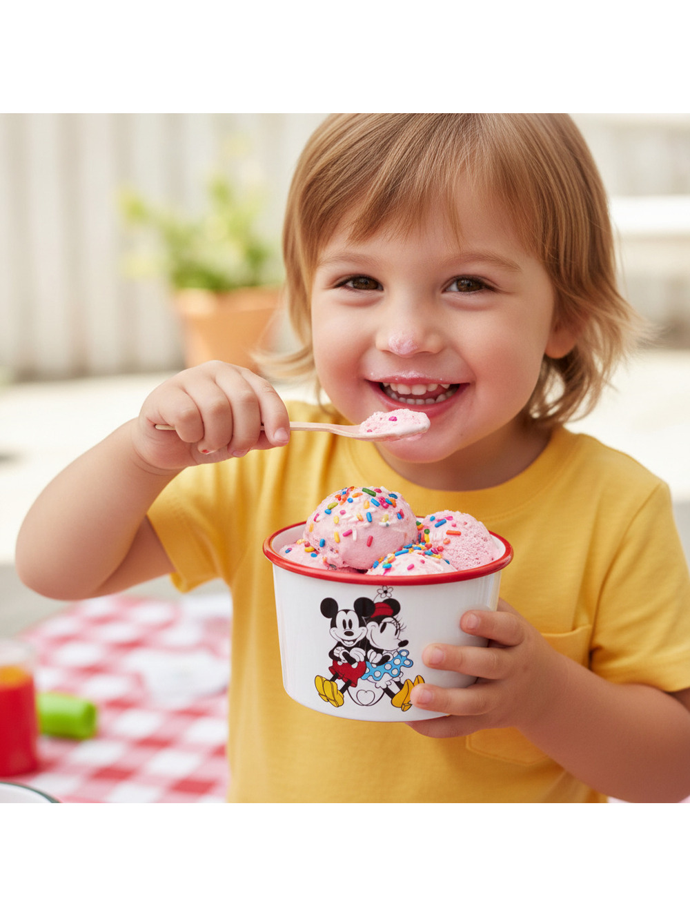 Disney Mickey Mouse Ice Cream Bowl and Spoon Set